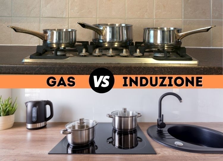 Piano cottura a gas e induzione